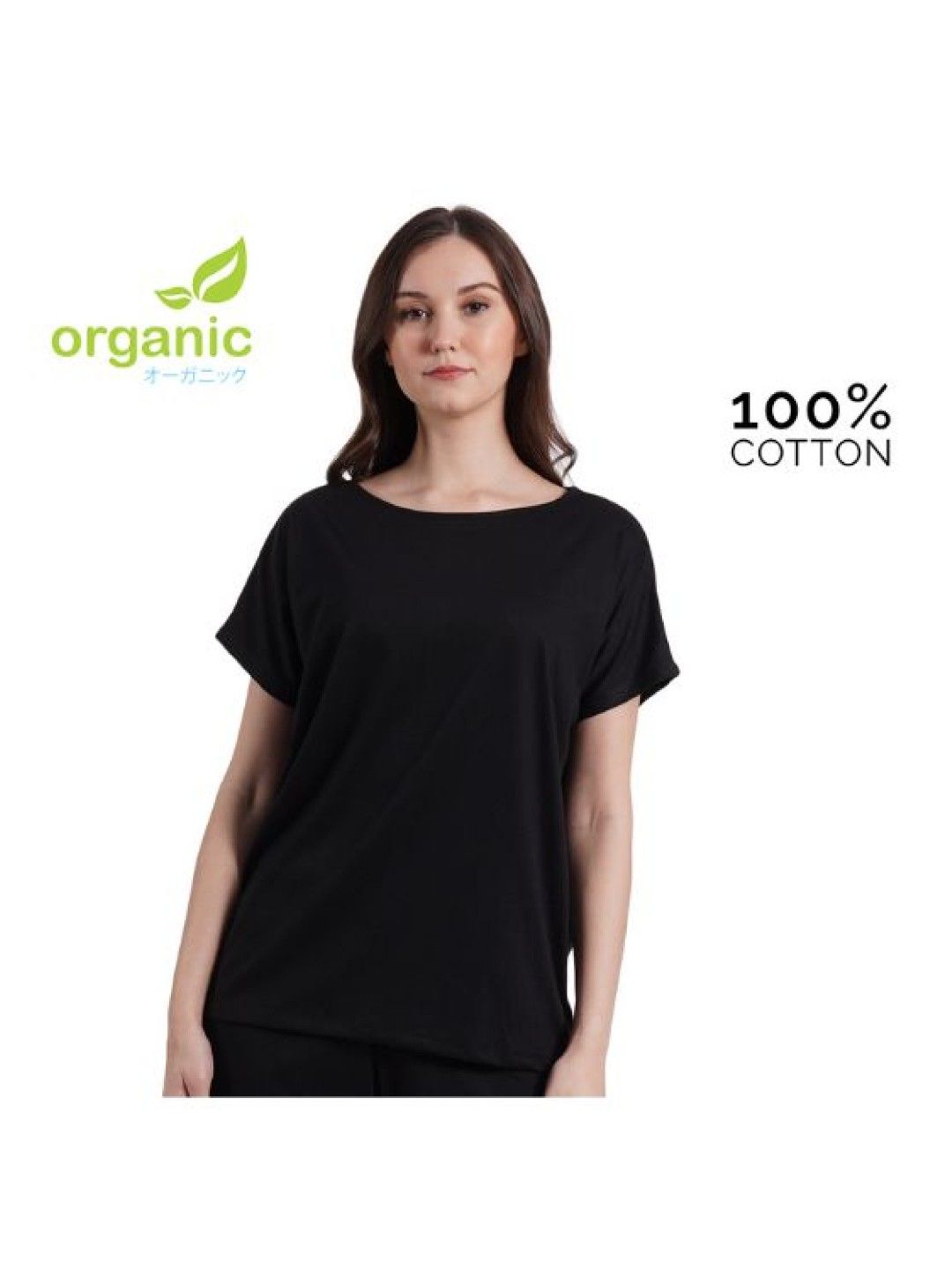 Organic Apparel Ladies Drape Shirt (Black- Image 3)