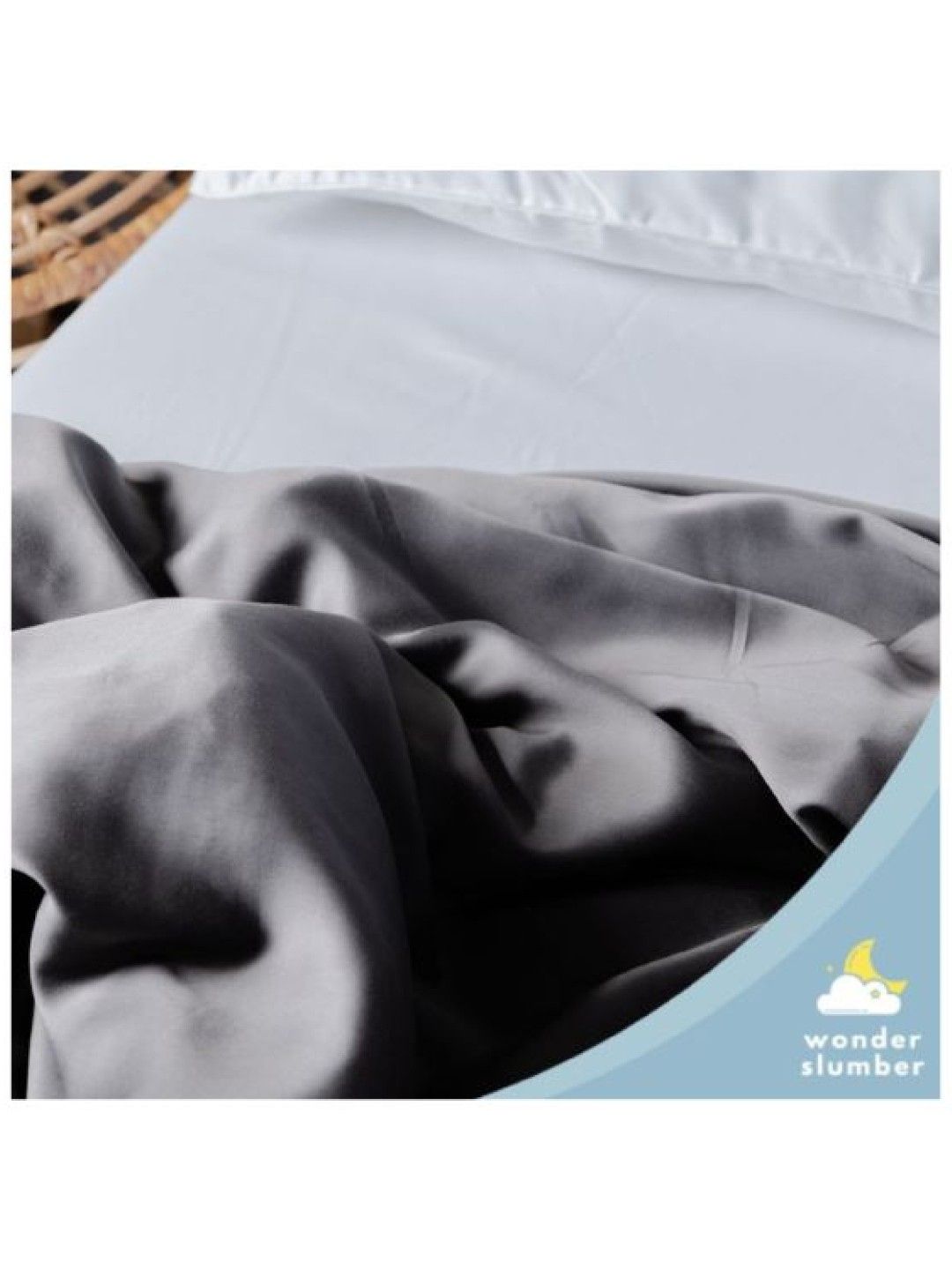 Wonder Slumber Bamboo Weighted Blanket Queen Sized with Duvet Cover (15 lbs, 60x80'') (Gray- Image 3)