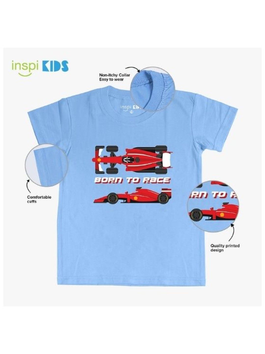 INSPI Kids Boys Shirt (Born to Race- Image 3)