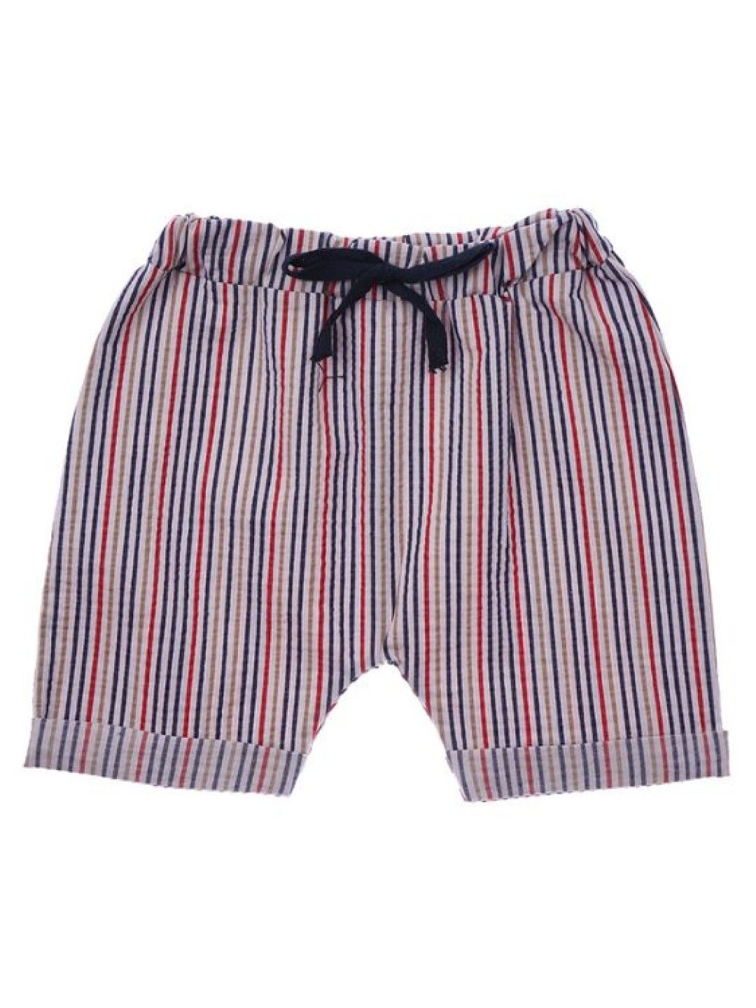 Cottonkind Flexi Striped 2-Piece Set T-shirt and Shorts (Red- Image 3)
