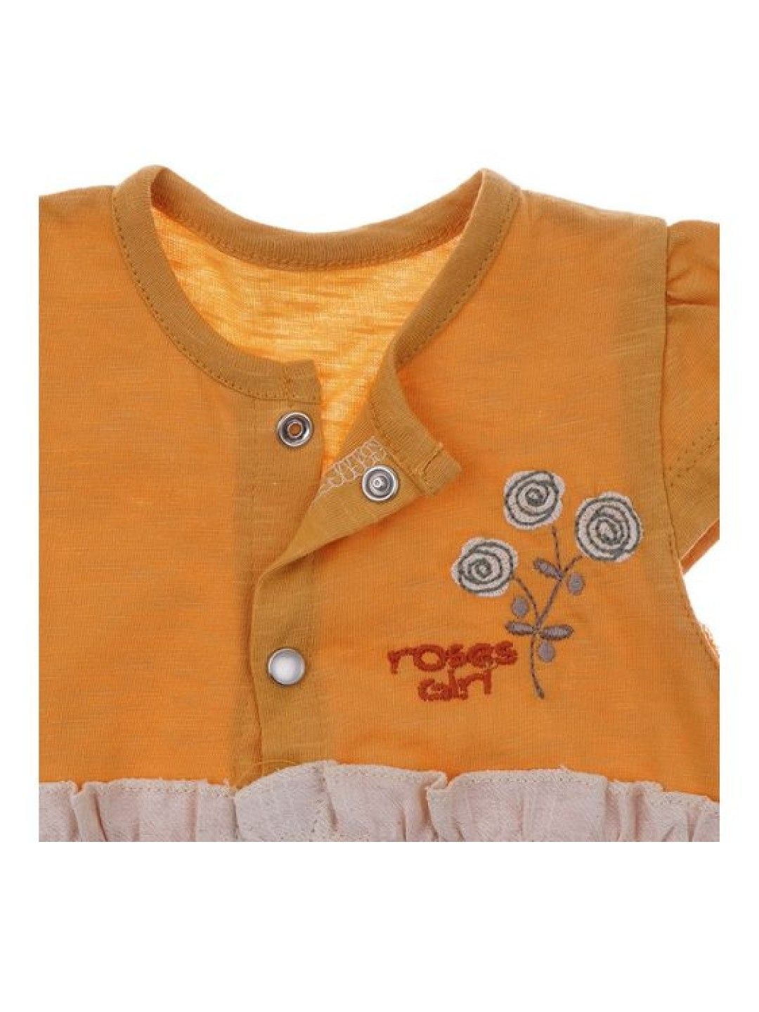 Cottonkind Bebbemini Roses Girl Romper (Mustard- Image 3)