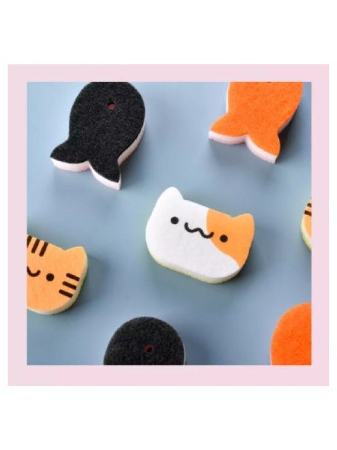 Scenti Cute Kitchen Sponge Cat & Fish 2-Piece Set (No Color- Image 3)