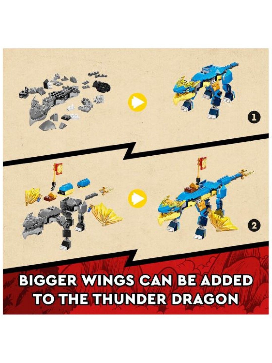 Lego Ninjago Jay's Thunder Dragon Evo Building Blocks (140pcs) (No Color- Image 3)