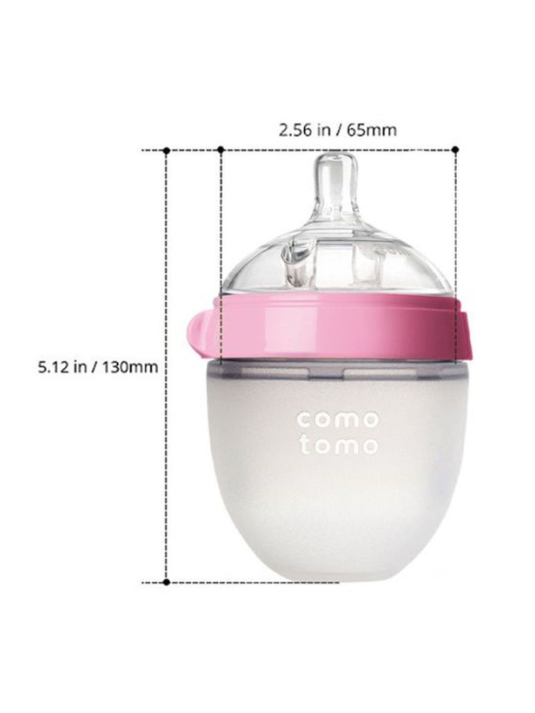 Comotomo Silicone Baby Bottle Pink (5oz) (No Color- Image 3)