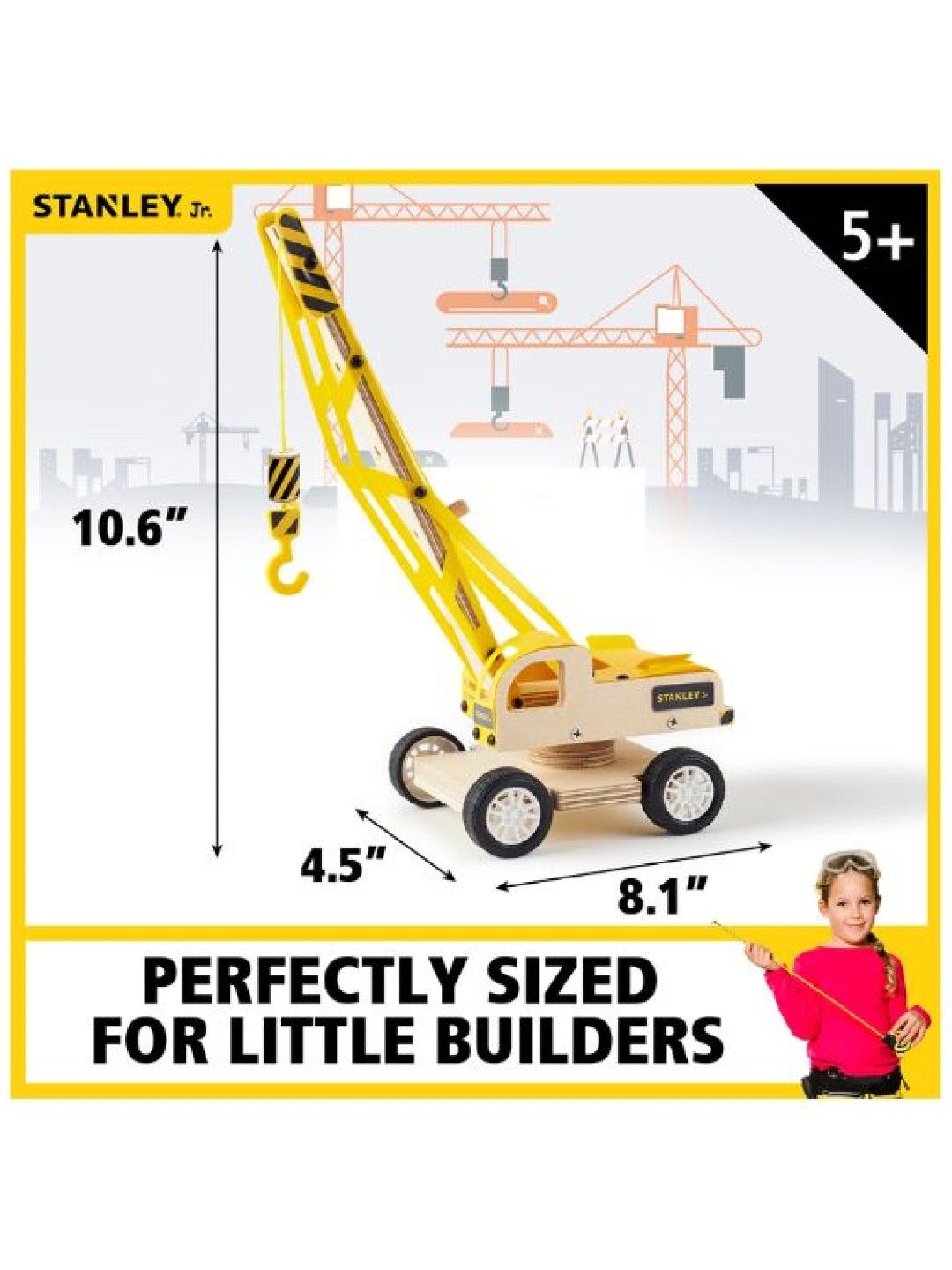 Stanley Stanley Jr. Lifting Crane Assembly Kit (Wooden) (No Color- Image 3)