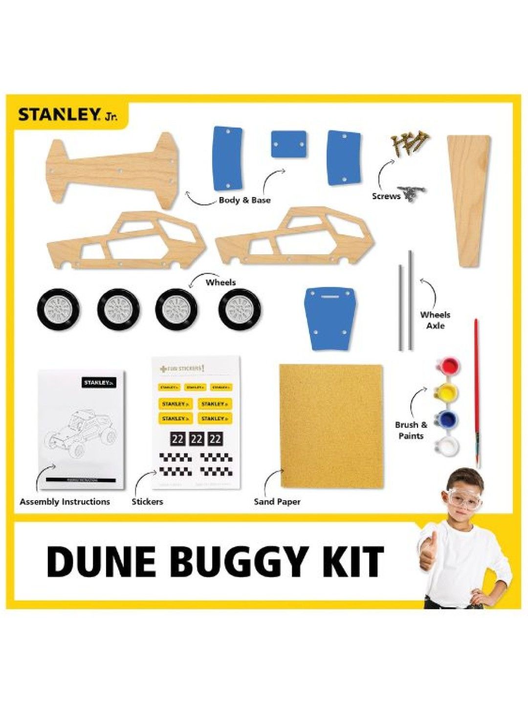 Stanley Stanley Jr. Dune Buggy Assembly Kit (Wooden) (No Color- Image 3)