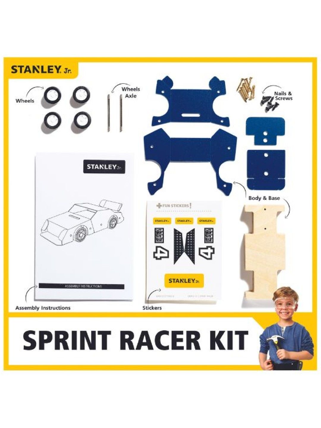 Stanley Stanley Jr. Mini Sprint Racer Assembly Kit (Wooden) (No Color- Image 3)