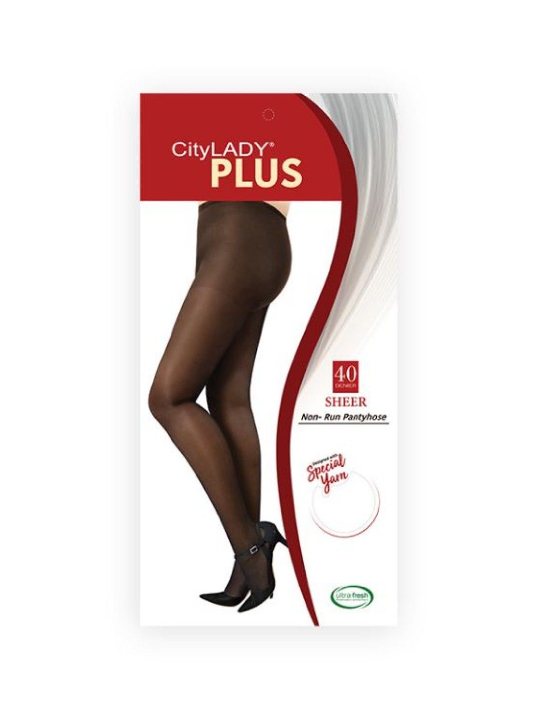 CityLady Plus Size Sheer and Non-Run Pantyhose (skintone- Image 2)