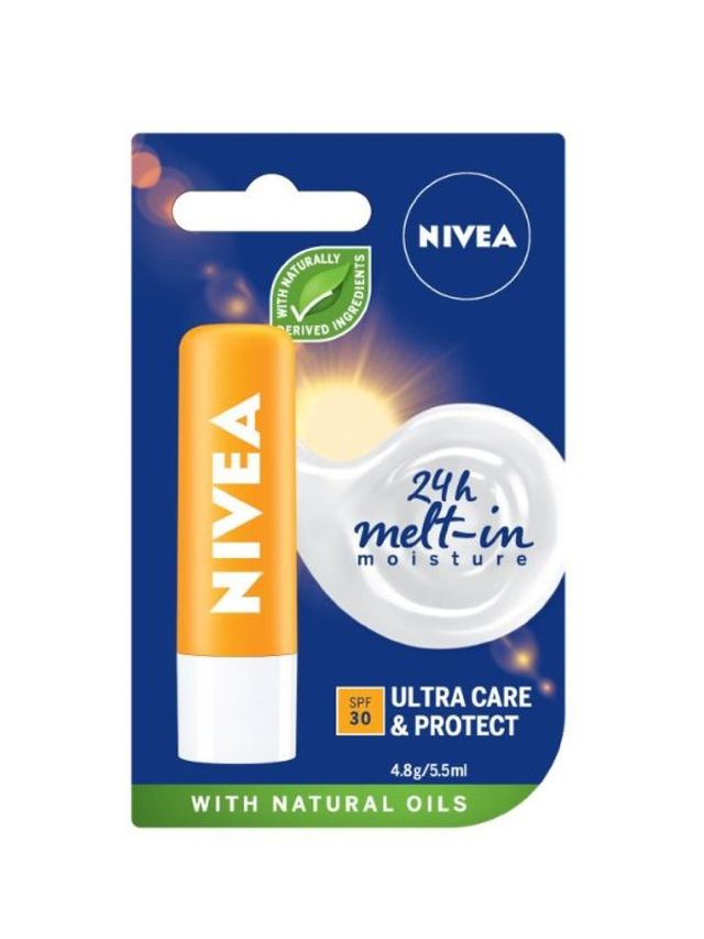 NIVEA Ultra Care and Protect Lip Balm with SPF 30 (5.5ml)