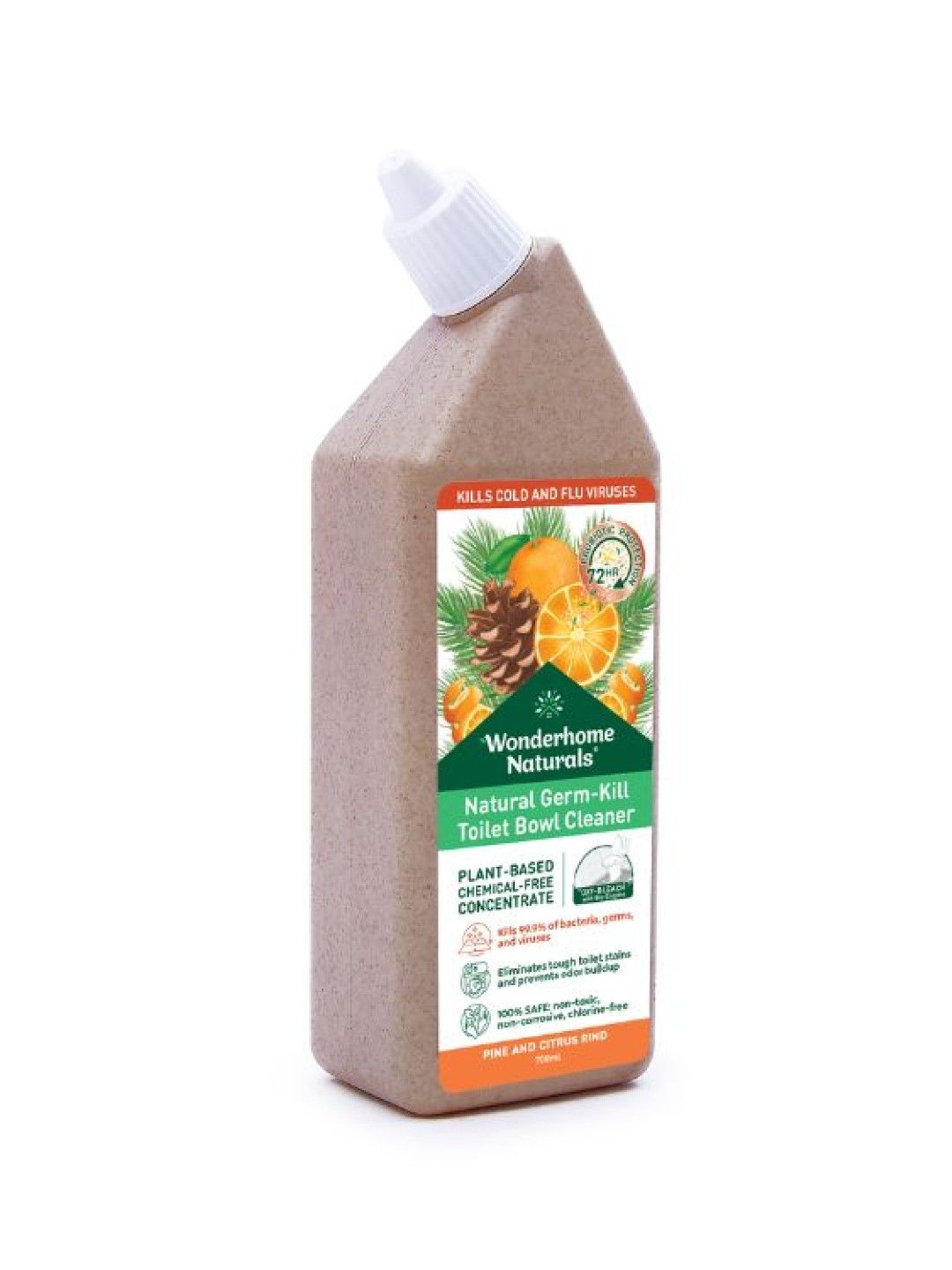 Wonderhome Naturals Natural Germ-Kill Toilet Bowl Cleaner (700mL) (Pine and Citrus Rind- Image 3)