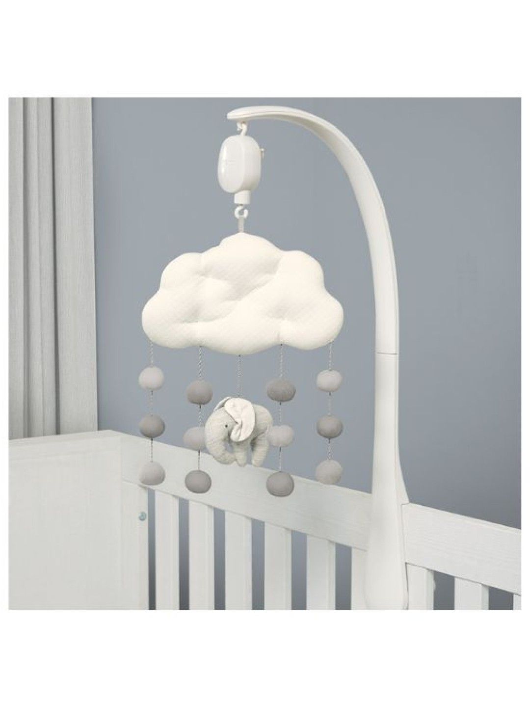 Mamas and Papas Cot Crib Musical Mobile (Elephant / Grey- Image 3)