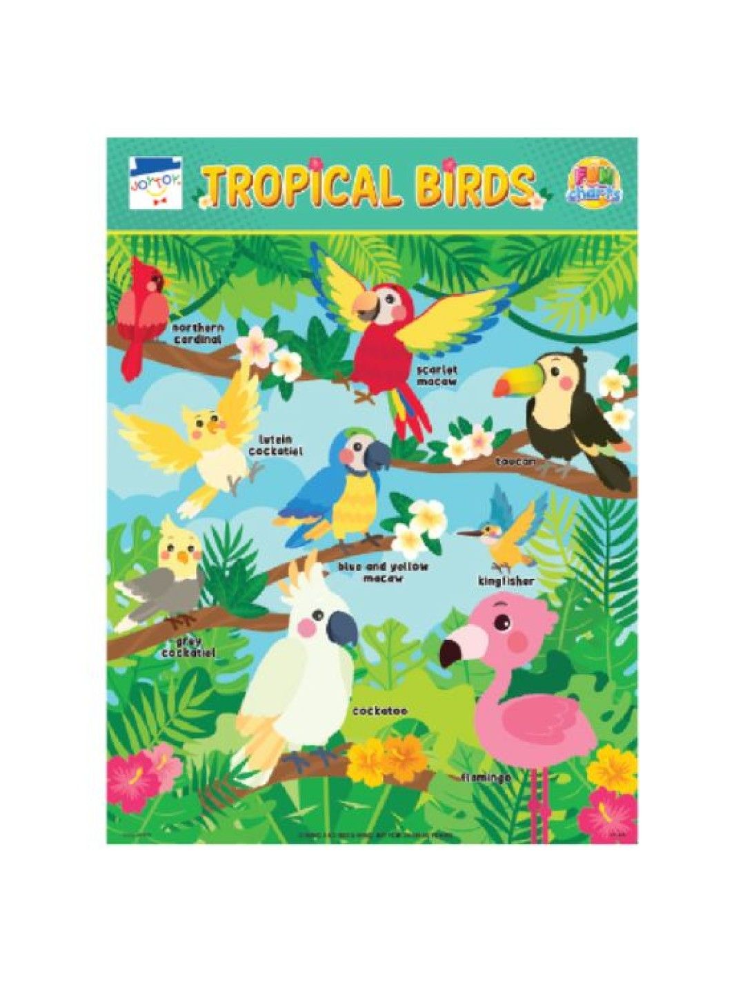 Joytoy Farm Animals & Tropical Birds Fun Charts (No Color- Image 3)