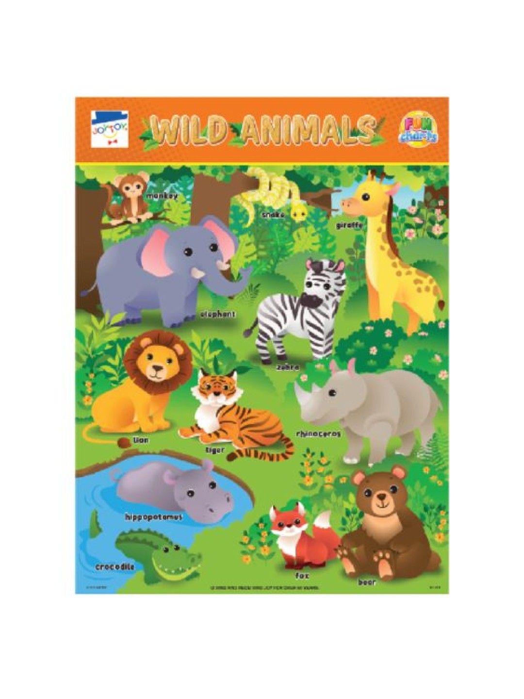 Joytoy Wild & Sea Animals Fun Charts (No Color- Image 3)