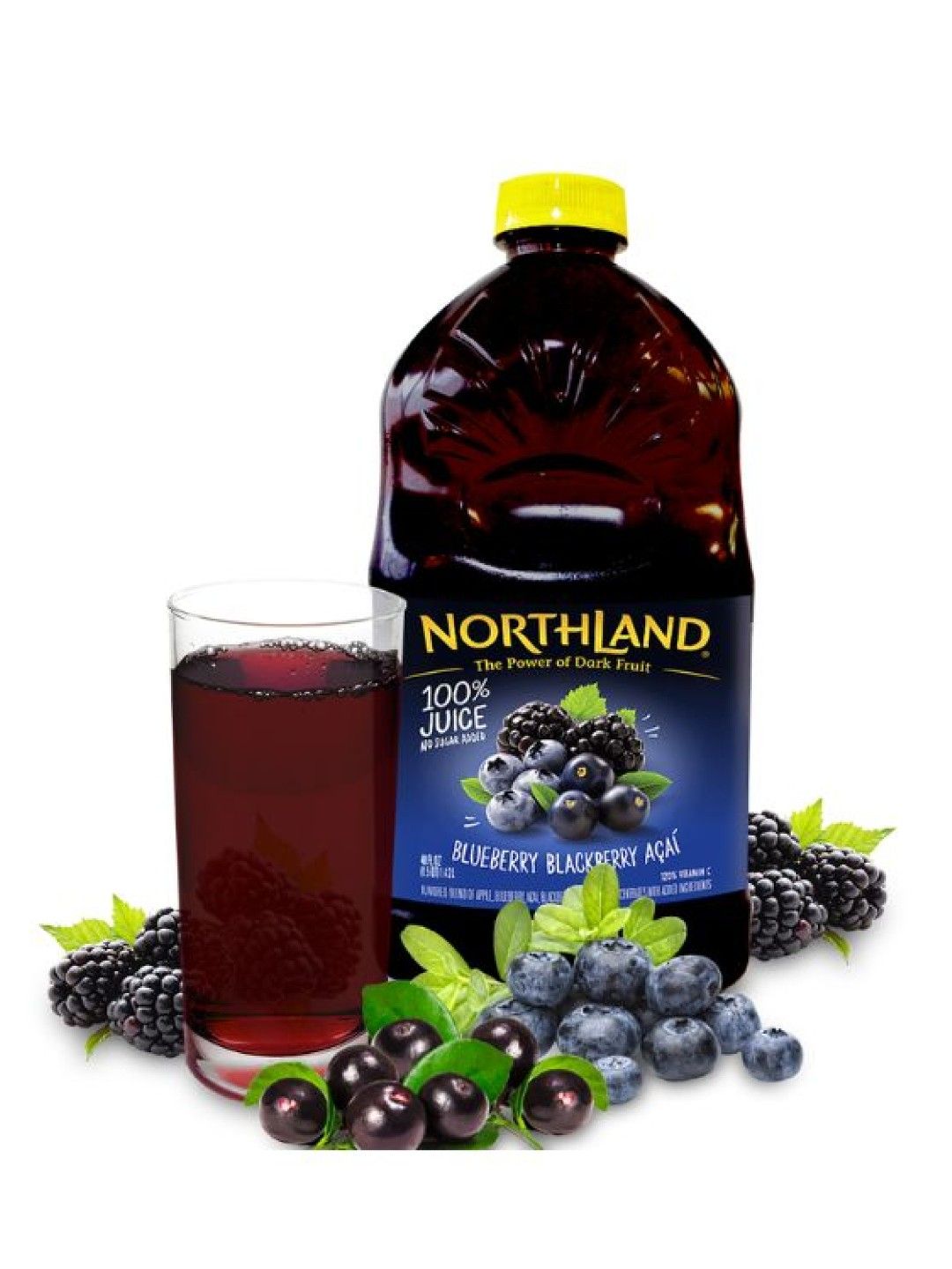 Northland Blueberry Blackberry Acai 100% Juice 64oz/1.89L (No Sugar Added) (No Color- Image 3)