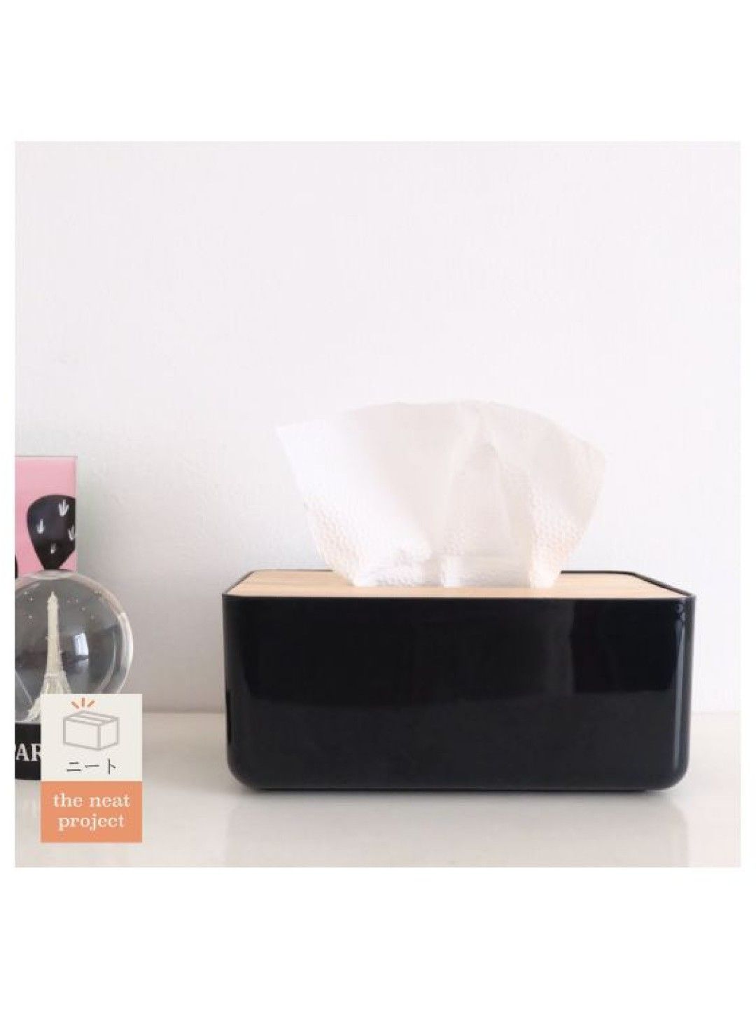 The Neat Project Sachi Black Rectangular Tissue Holder (No Color- Image 3)