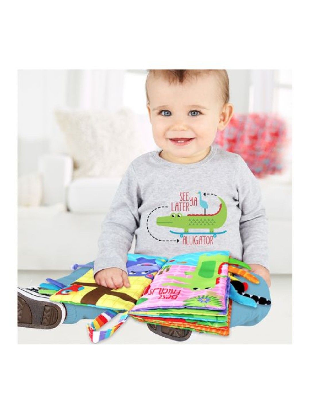Fisher Price Colorful Animal Cloth Book (No Color- Image 3)
