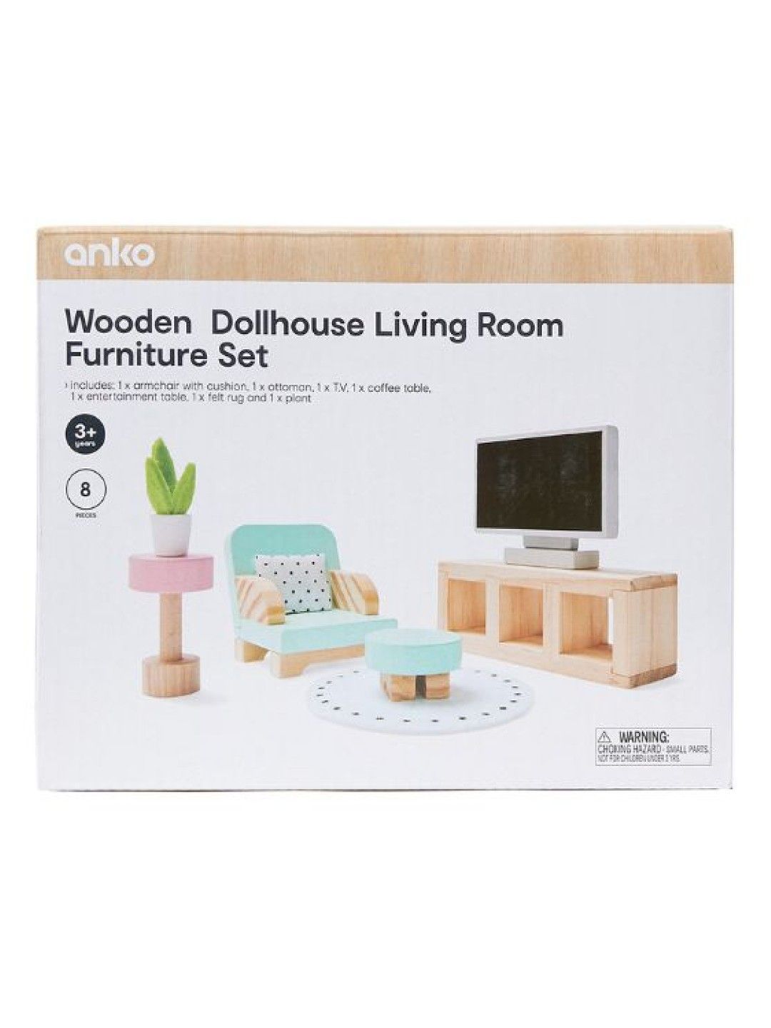 Anko Wooden Doll House Living Room Furniture Set (No Color- Image 3)