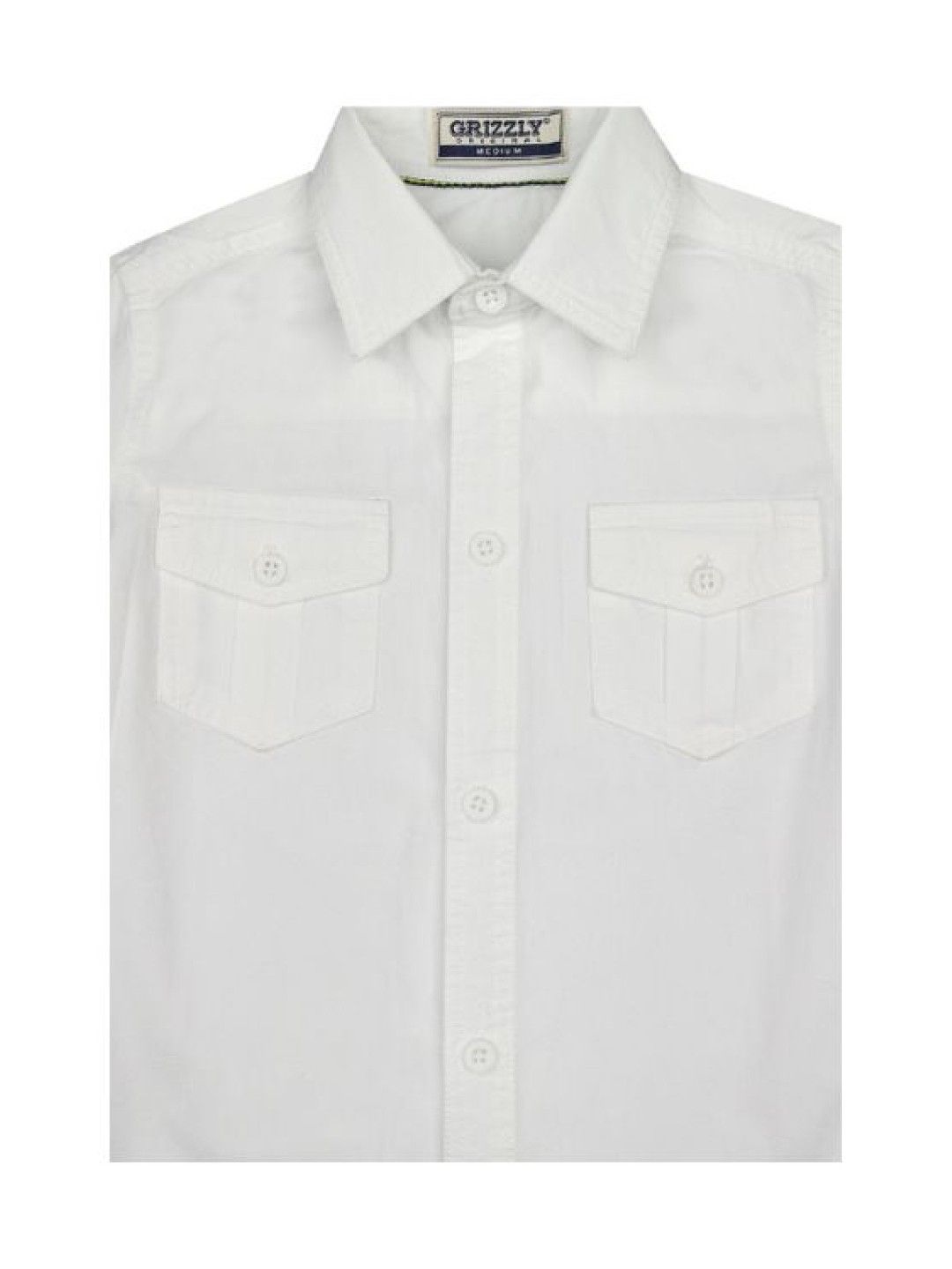 Grizzly Toddler Boys Short sleeve Polo with Patch Pocket (White- Image 3)