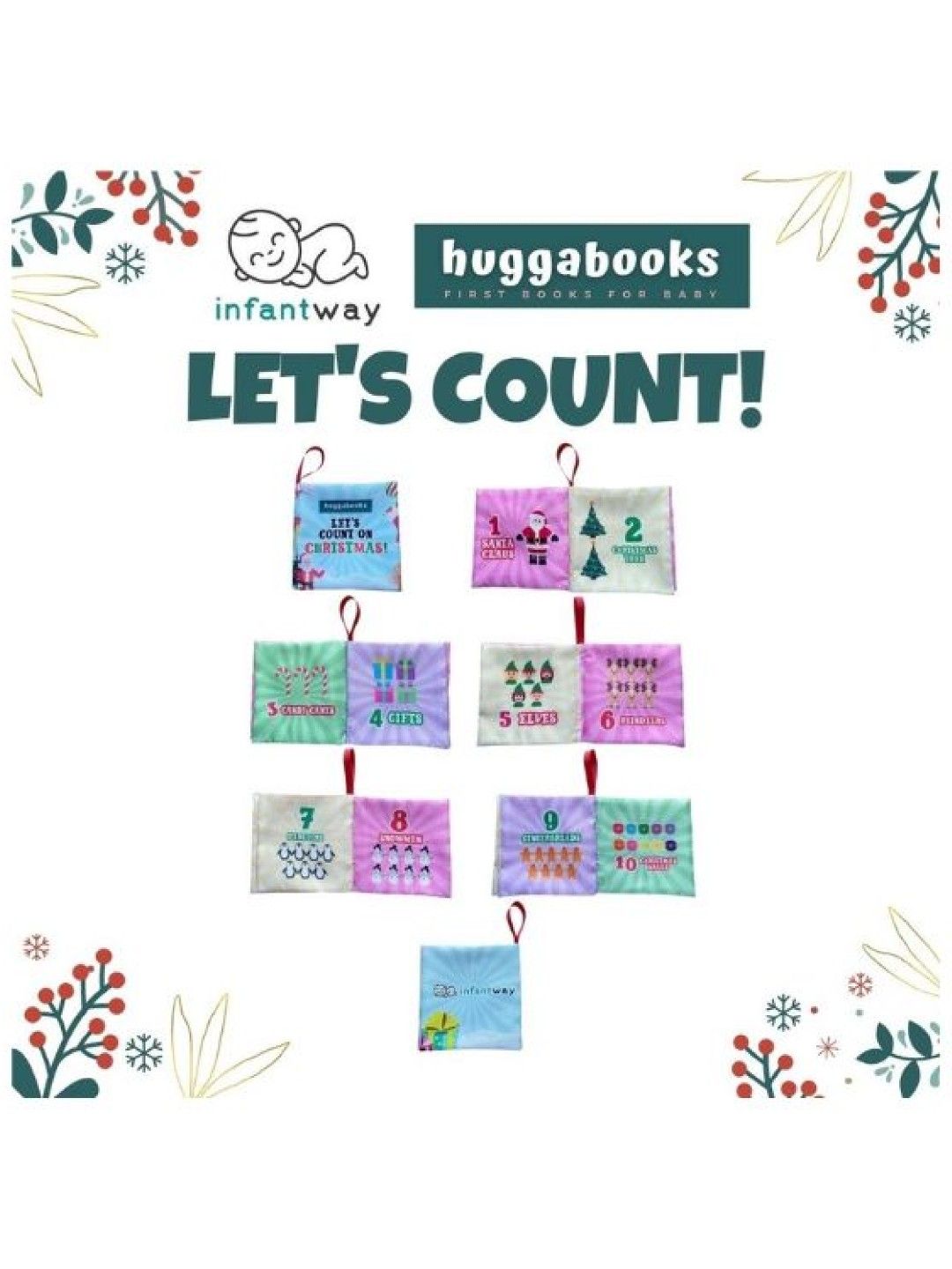 Infantway Huggabooks Christmas Cloth Book (No Color- Image 3)