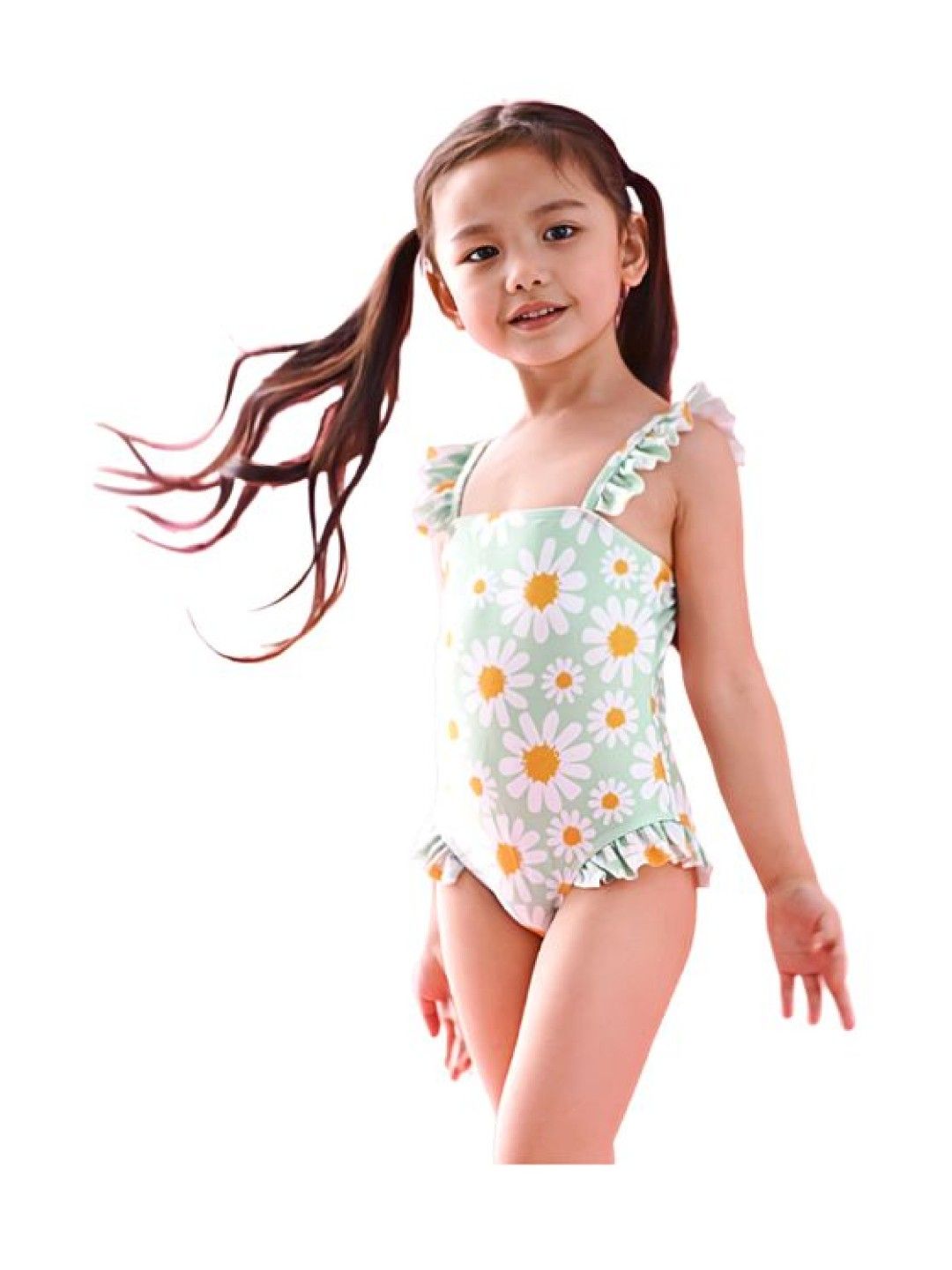 Little Paddler Swimsuit For Kids Little Daisy One-Piece (Floral Mint) (No Color- Image 3)