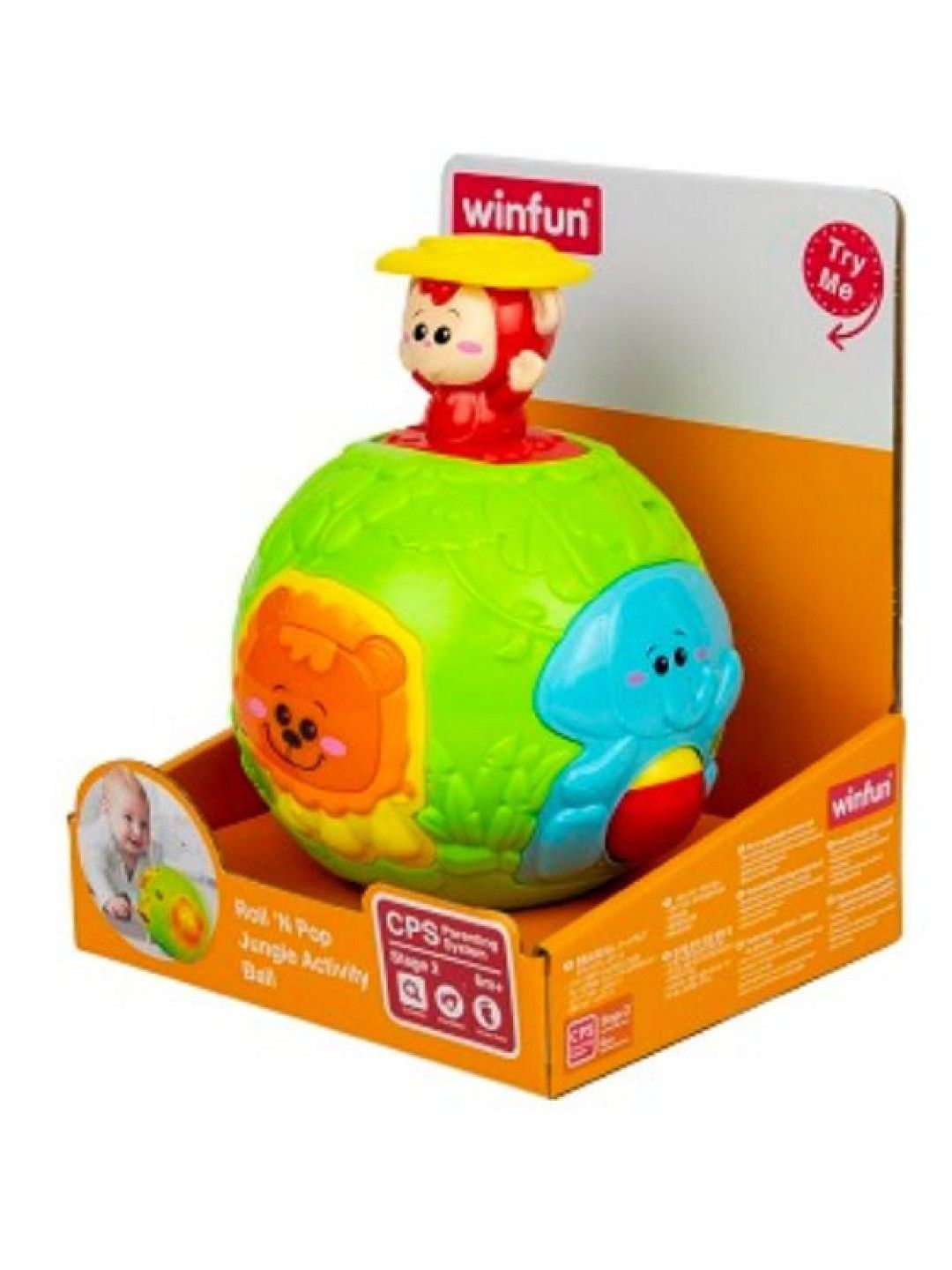 winfun Roll N Pop Jungle Activity Ball (No Color- Image 3)