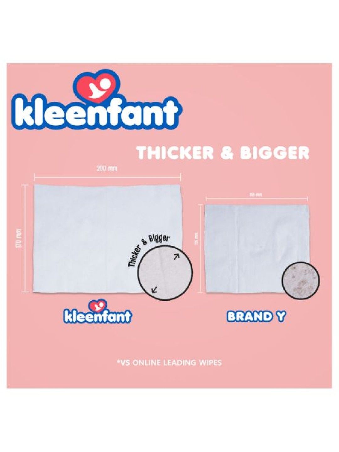 Kleenfant Cherry Blossom Scent Cleansing Wipes (95 Sheets) Pack of 10 (No Color- Image 3)