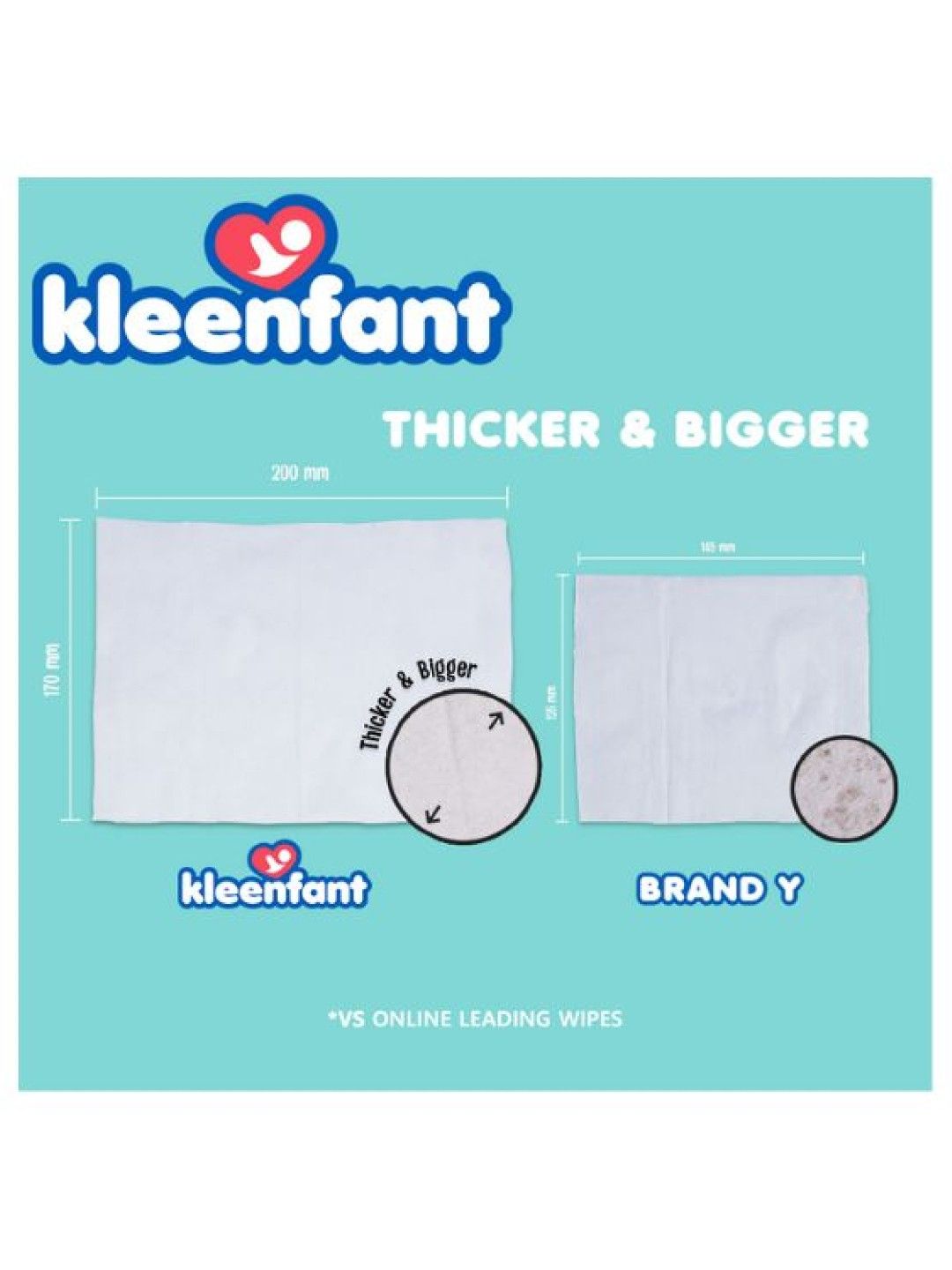 Kleenfant Menthol Scent Cleansing Wipes (95 Sheets) Pack of 10 (No Color- Image 3)