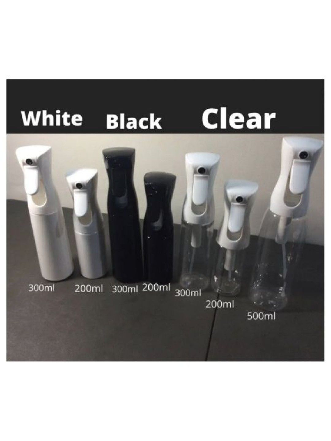 QT Hub Mist Spray Bottle (200ml) (Black- Image 2)
