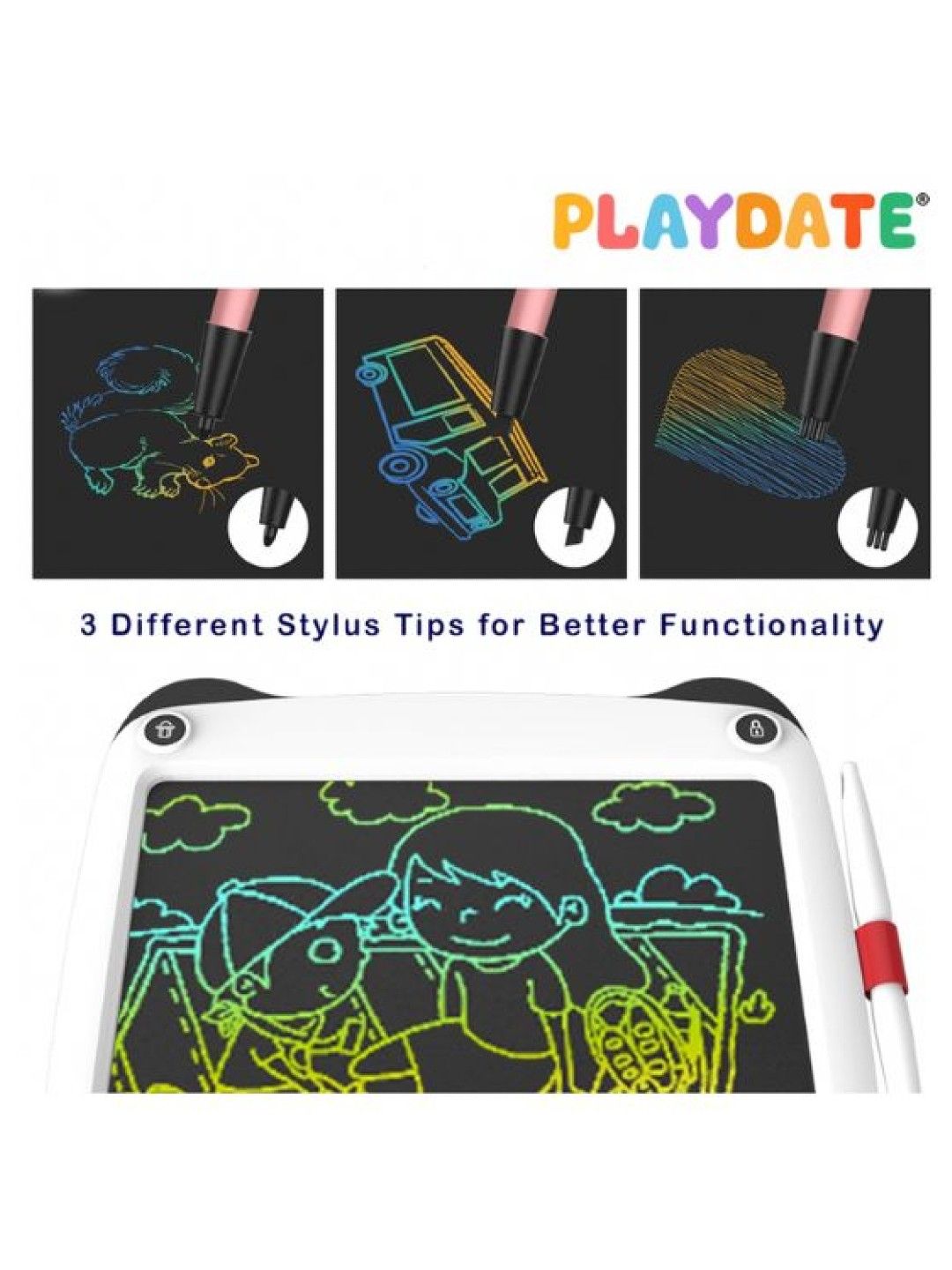 Playdate Panda Sketch Kids Writing Tablet (No Color- Image 3)