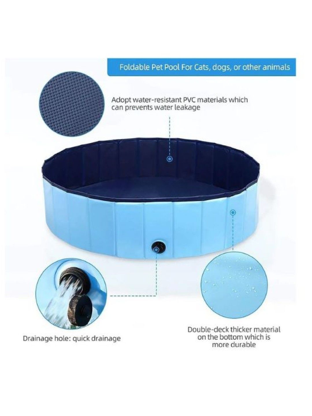 QT Hub Multi Purpose Pool (160 x 30cm) (Blue- Image 2)