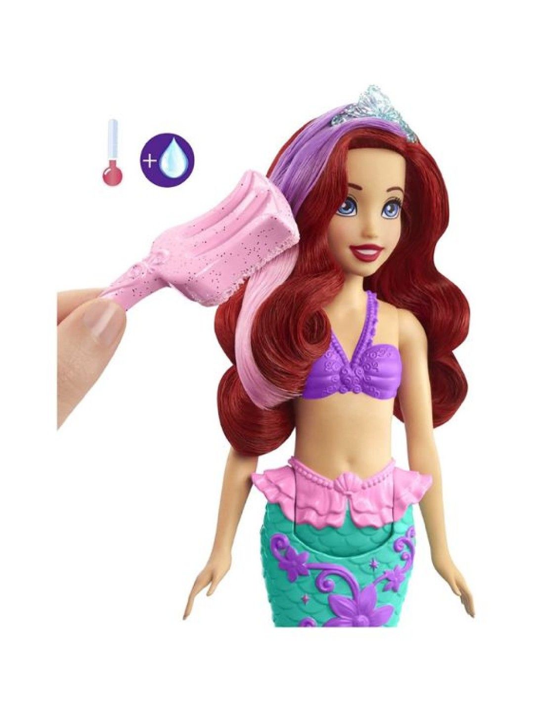 Disney Princess Disney Princess Ariel Hair Feature Doll (No Color- Image 3)