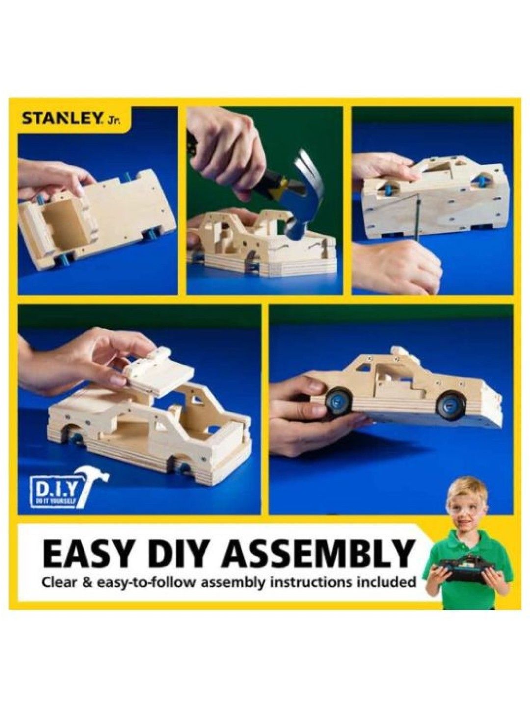 Stanley Police Car Assembly Kit (Wooden) (No Color- Image 3)