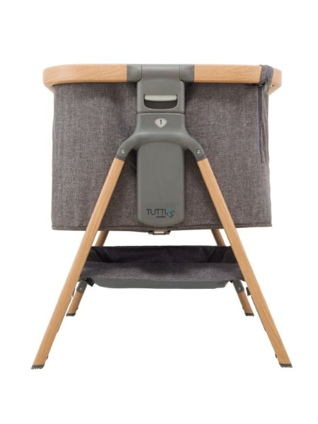 Tutti Bambini Cozee Bedside Crib - Oak and Charcoal (Oak and Charcoal- Image 3)