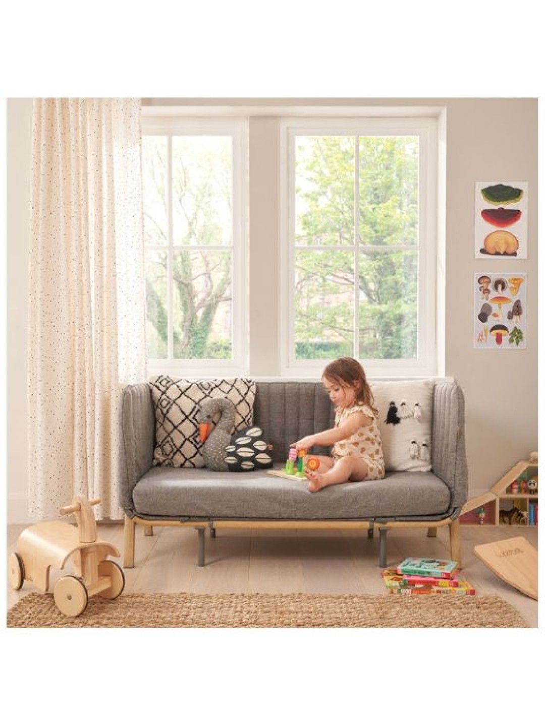 Tutti Bambini Cozee XL Junior Bed and Sofa Expansion Pack (Oak and Charcoal- Image 3)