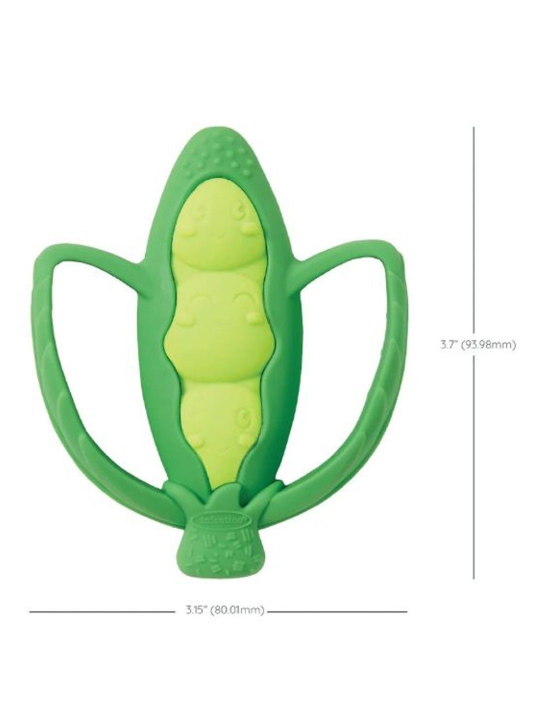 Infantino Lil Nibbles Textured Silicone Teether (Green- Image 2)