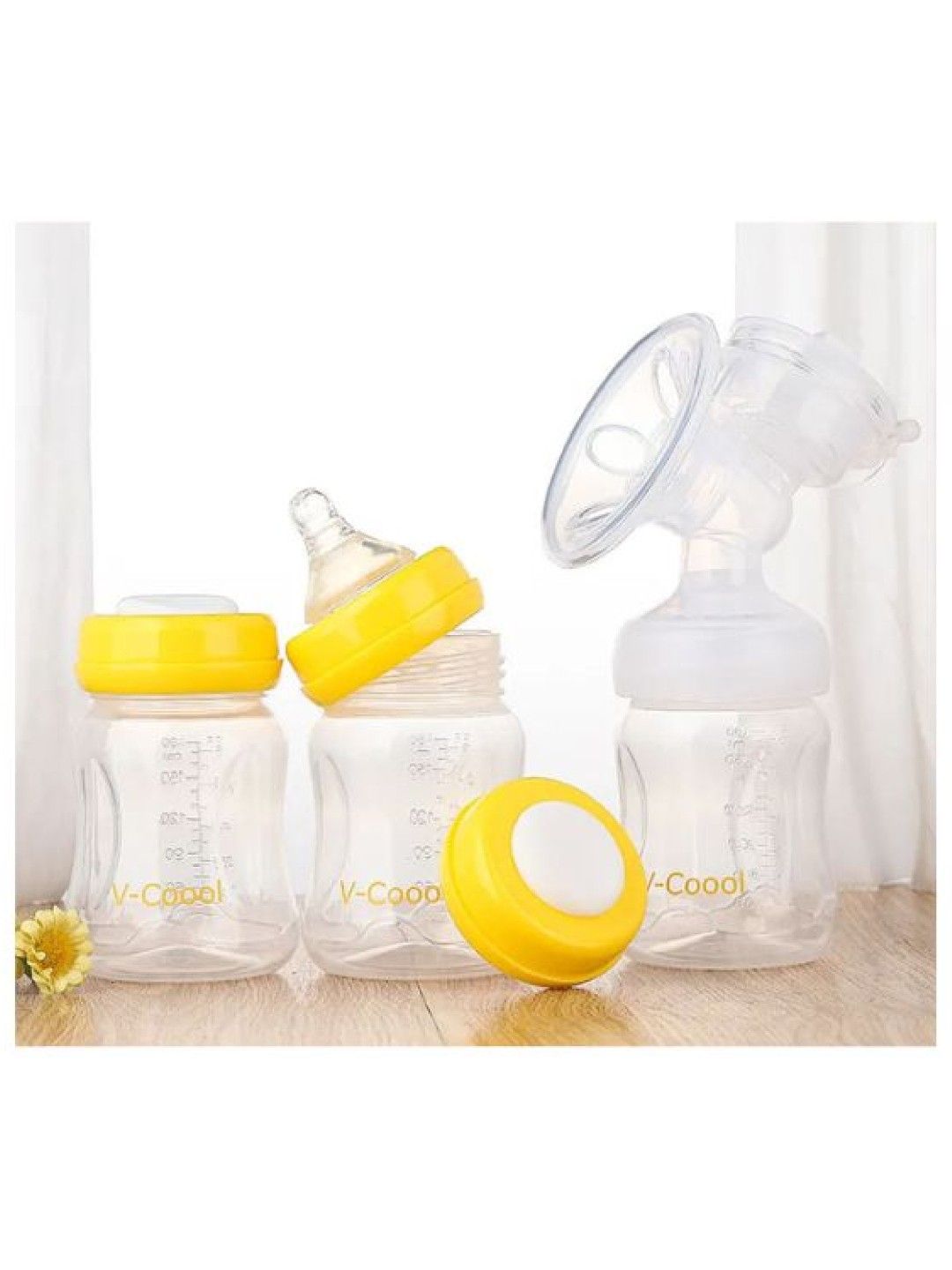 V-coool Wide Neck Milk Storage Bottle (3pcs) (Transparent- Image 3)