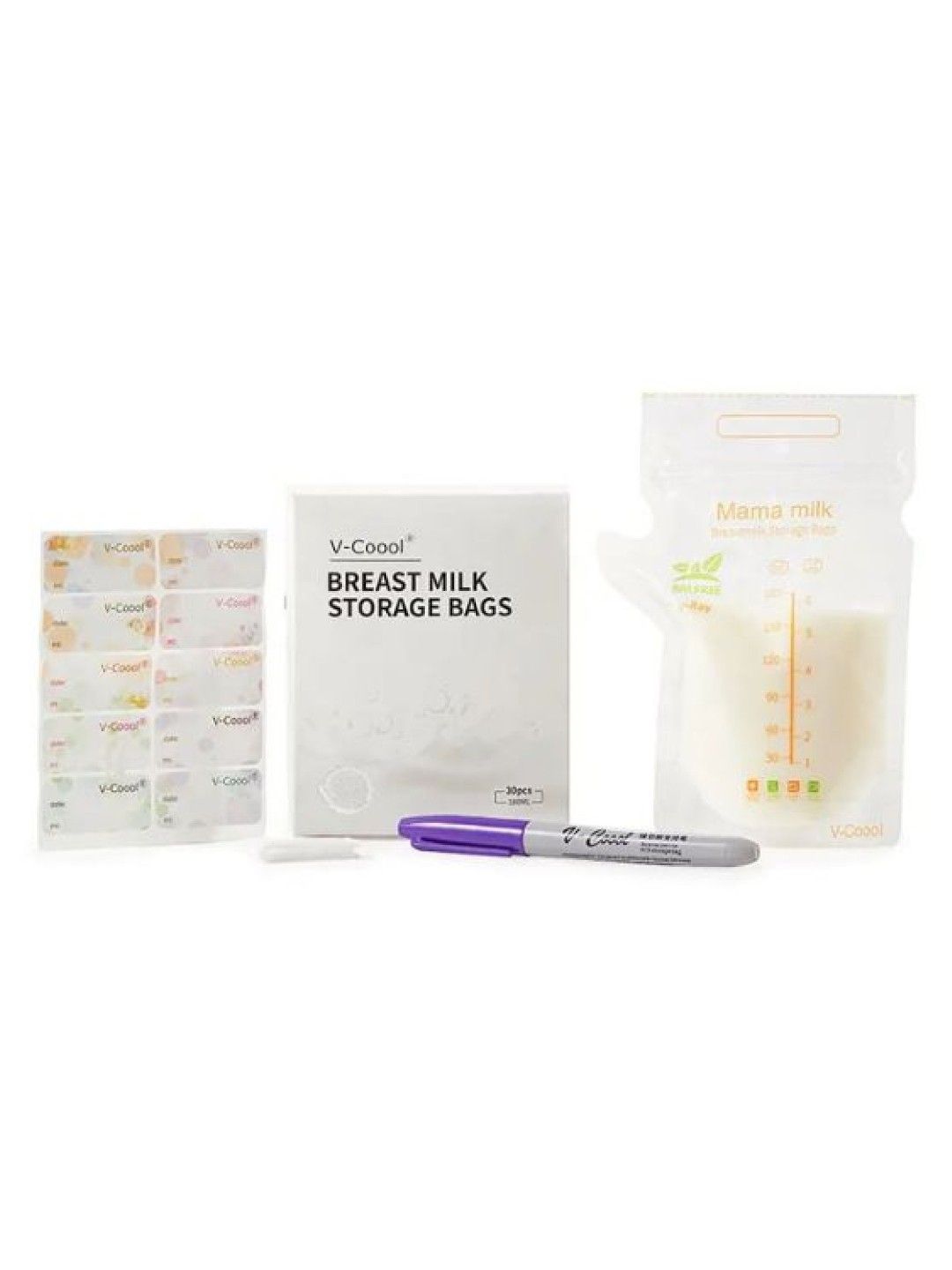 V-coool Special Smudge Proof Marker Pen for Breastmilk Storage Bags (Black- Image 3)