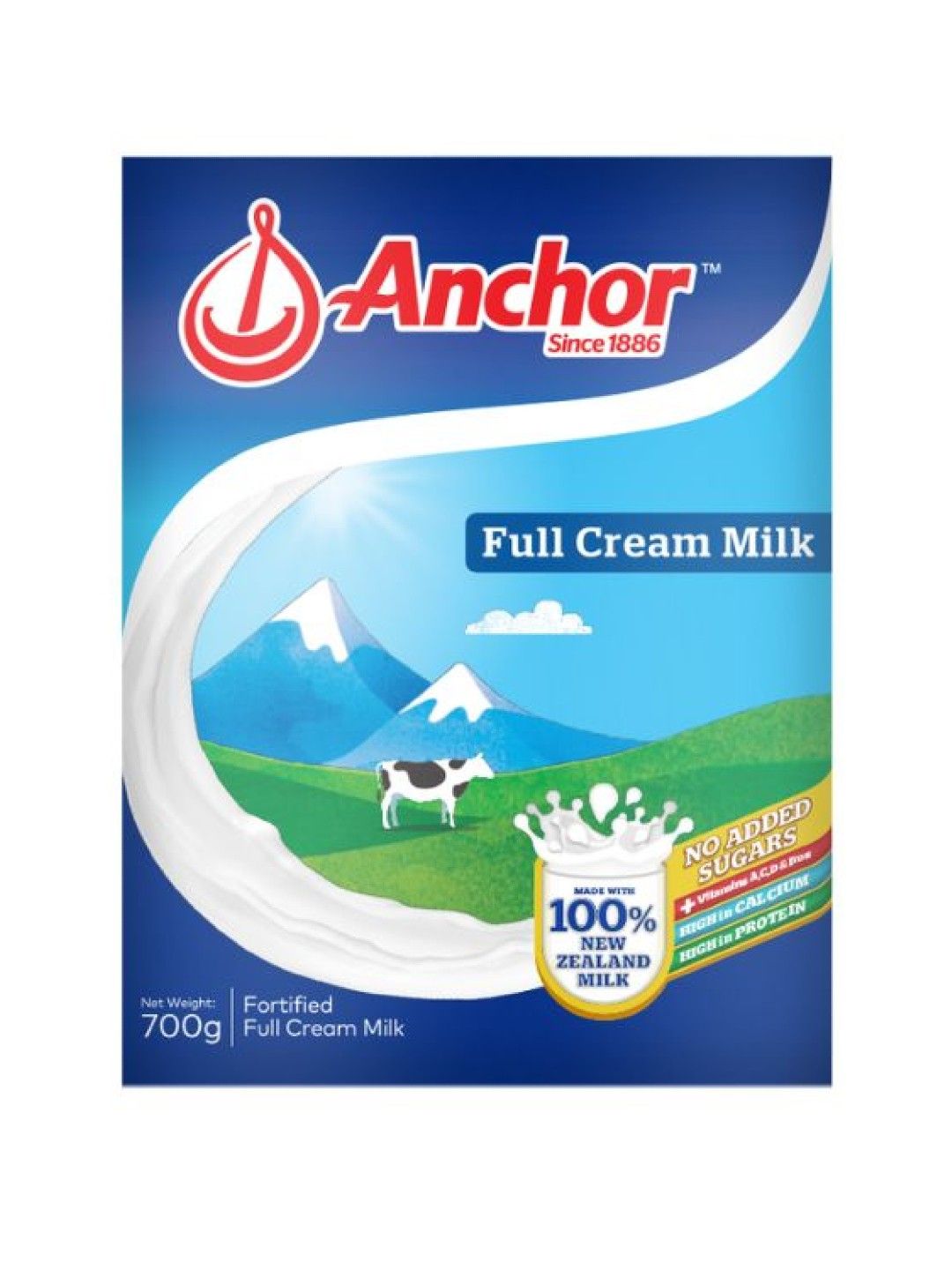 Anchor Full Cream Milk Powder Plain (700g) Bundle of 2 (No Color- Image 2)