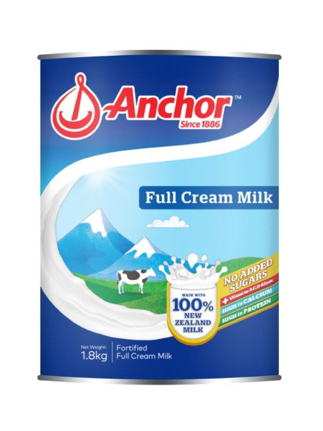 Anchor Full Cream Milk Powder Plain (1.8kg) Bundle of 2 (No Color- Image 2)