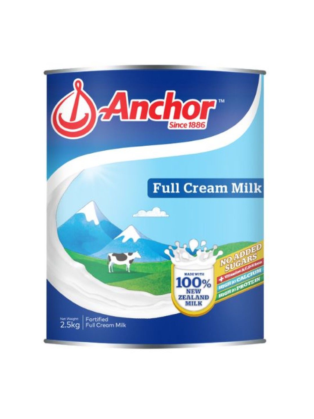 Anchor Full Cream Milk Powder Plain (2.5kg) Bundle of 2 (No Color- Image 2)