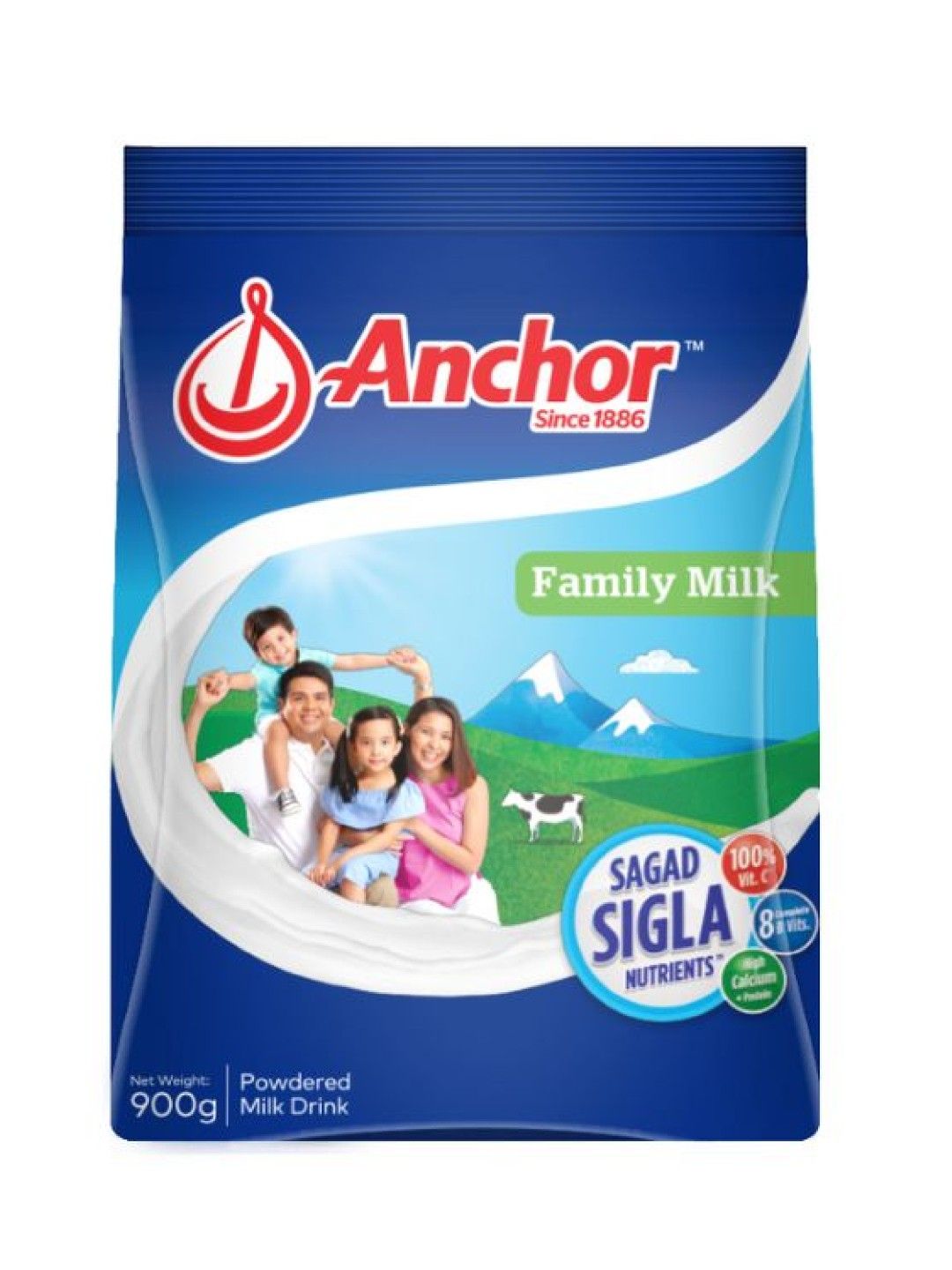 Anchor Family Milk Powder Plain (900g) Bundle of 2 (No Color- Image 2)