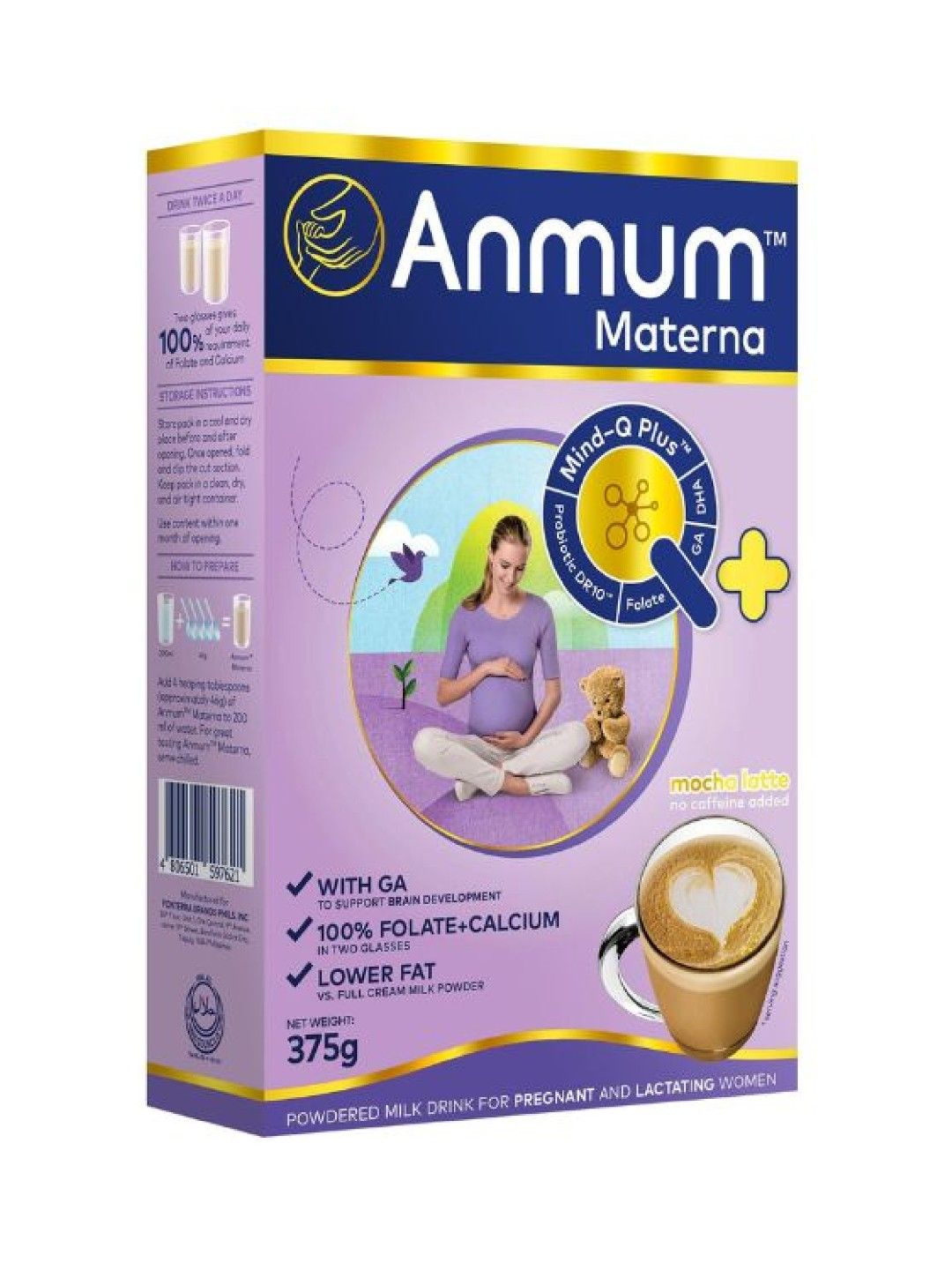 Anmum Materna Milk Powder Mocha Latte (375g) Bundle of 2 (No Color- Image 2)