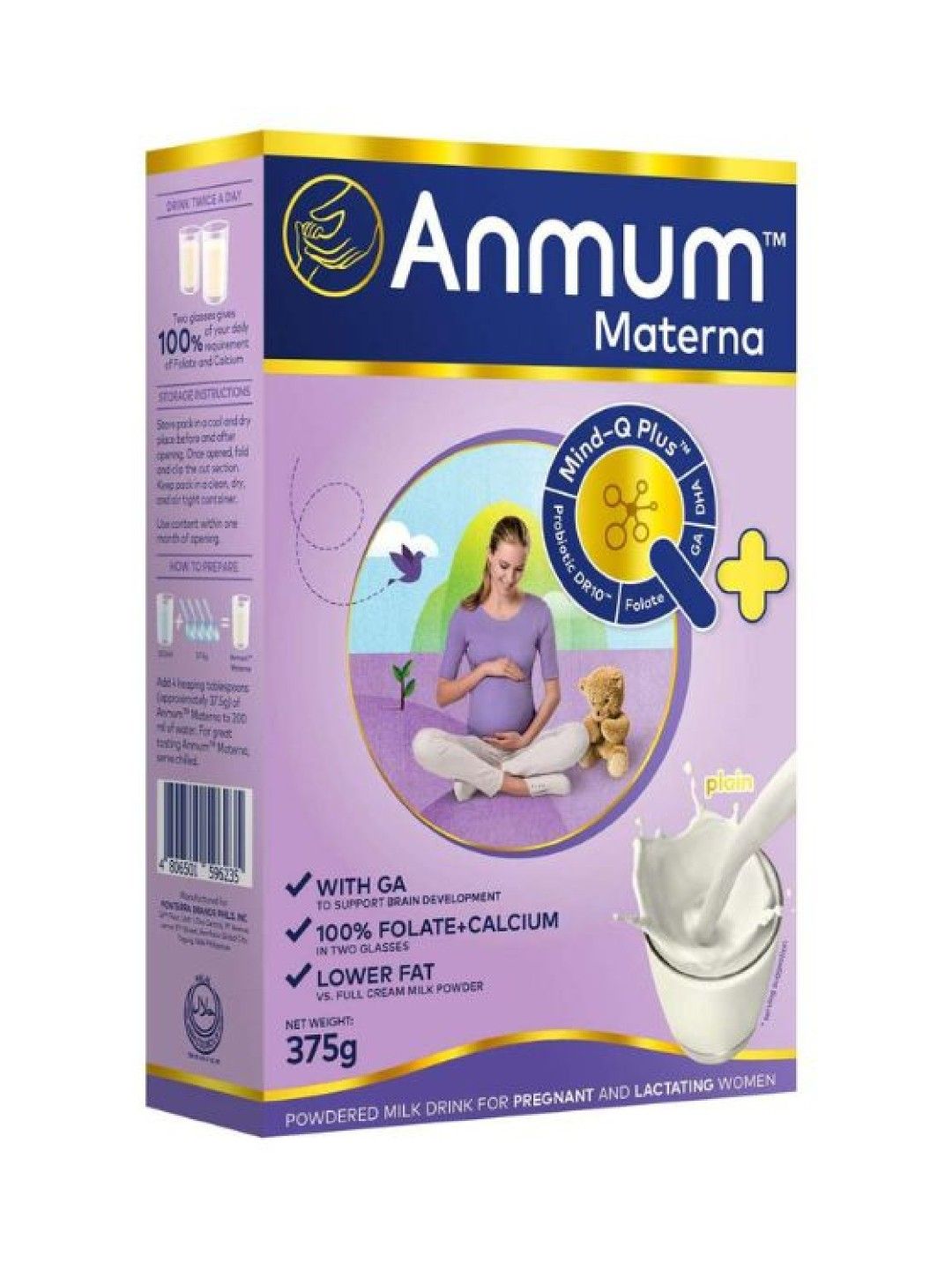 Anmum Materna Milk Powder Plain (375g) Bundle of 2 (No Color- Image 2)