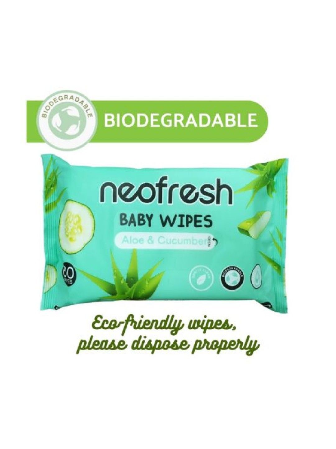 Neofresh Baby Wipes Aloe & Cucumber Scent - 30pcs (No Color- Image 3)