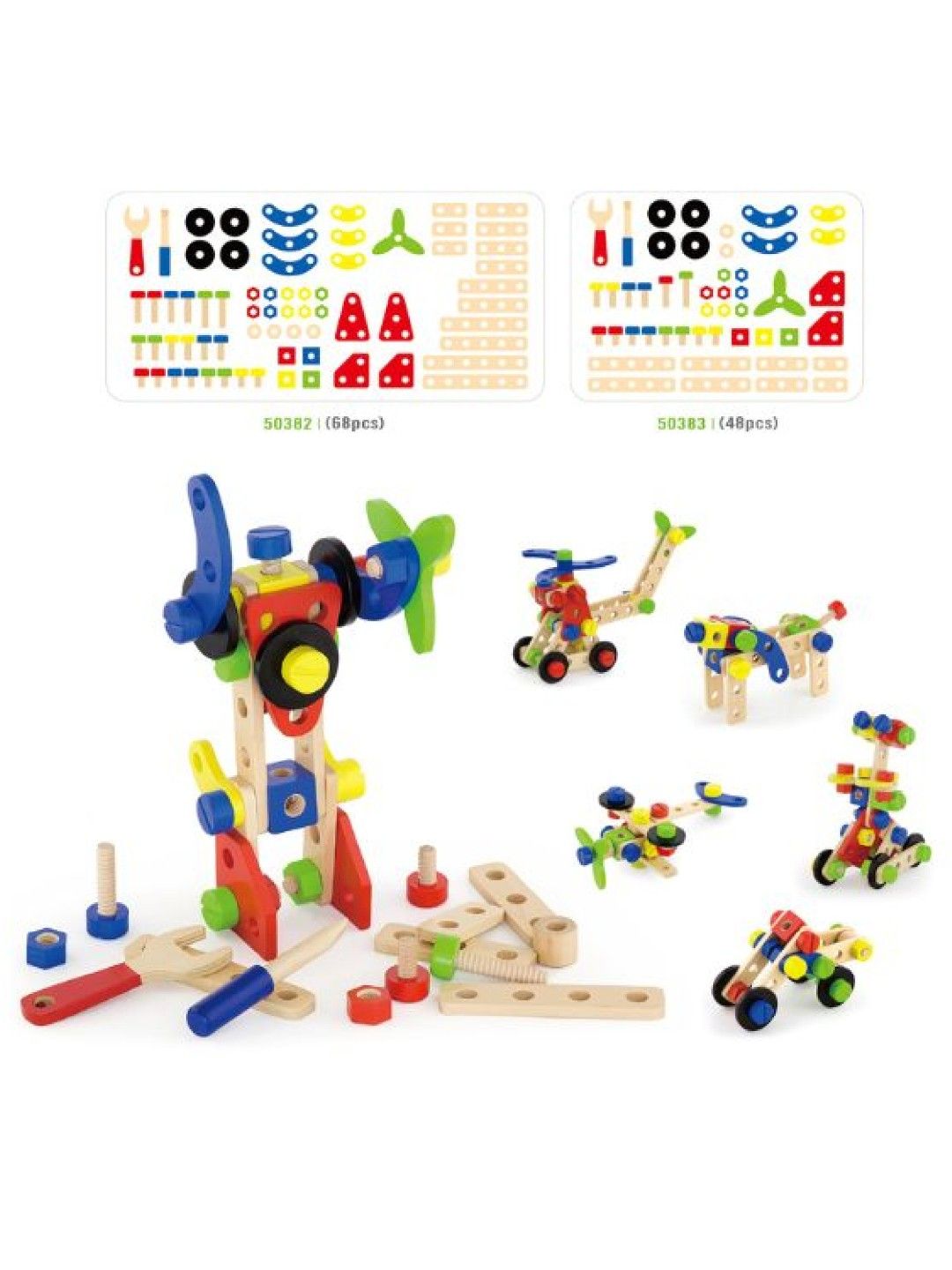 Viga Construction Block Set - 48pcs (No Color- Image 3)