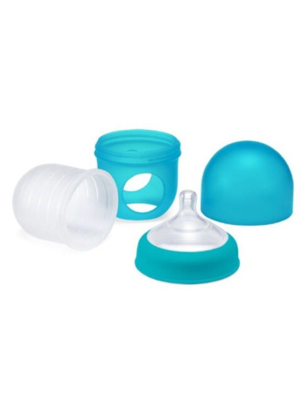 BOON NURSH Silicone Pouch Bottle 4oz Twin Pack (Blue) (No Color- Image 2)