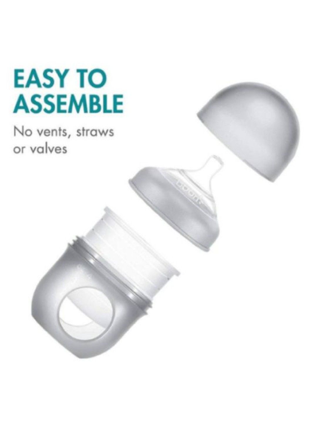 BOON NURSH Silicone Pouch Bottle 4oz 4-Pack (Gray) (No Color- Image 2)