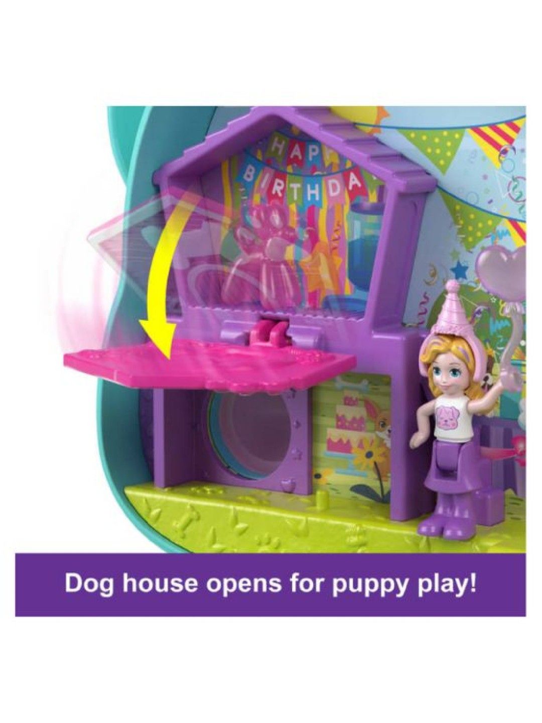 Polly Pocket Doggy Birthday Bash Compact Playset (No Color- Image 3)