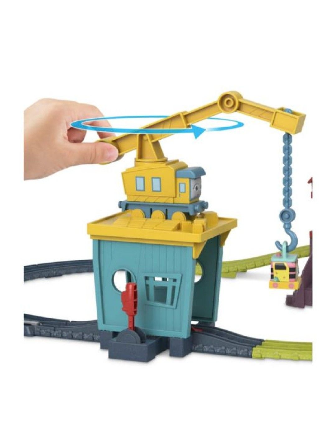 Thomas & Friends Train Set With Carly the Crane Sandy And Motorized Thomas, Fix ‘Em Up Friends (No Color- Image 3)