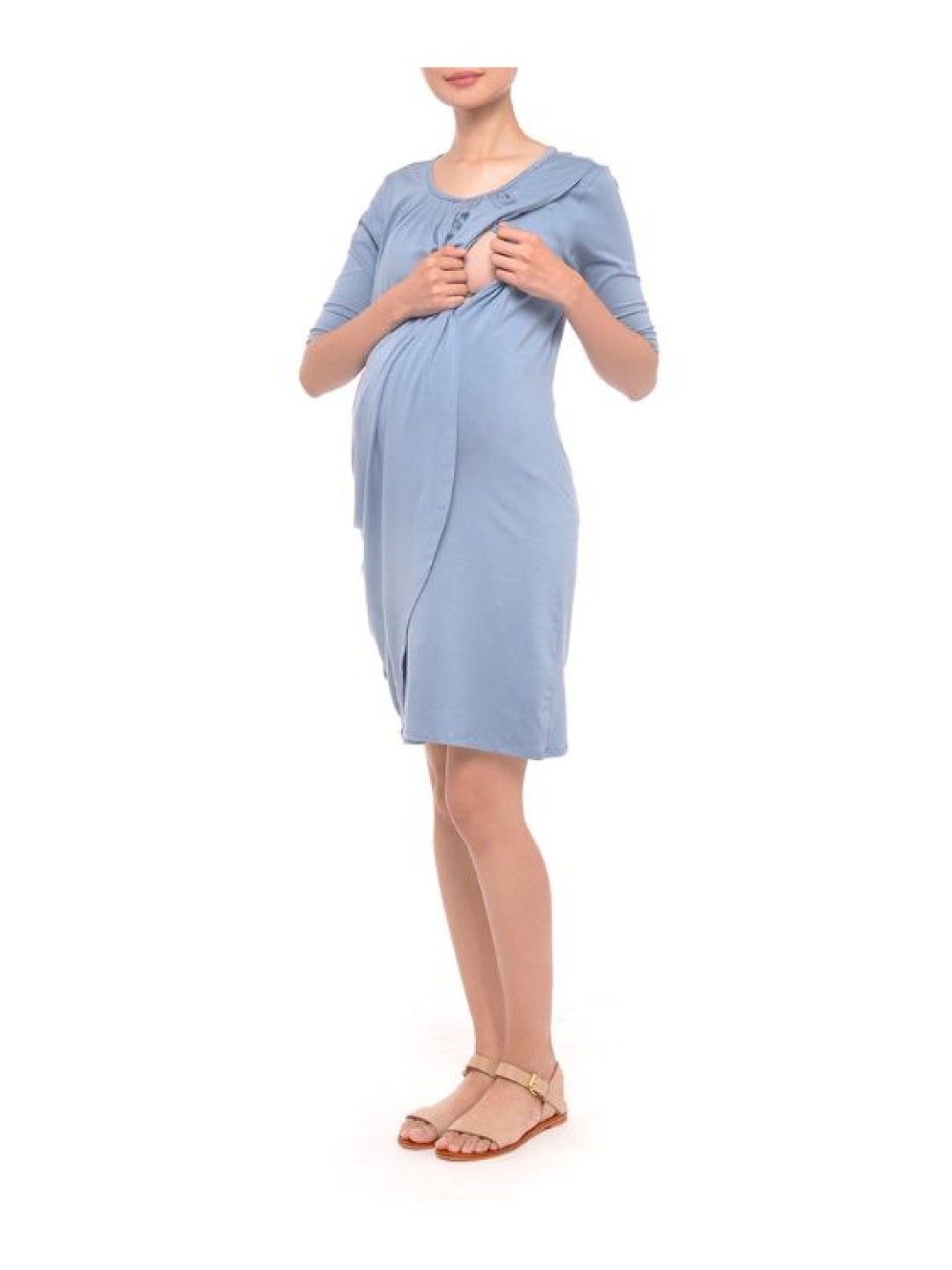 Elin Alba Nursing Dress (Soft Gray- Image 3)